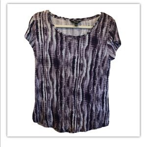 Simply Vera Wang Purple Pattern Blouse Size Small